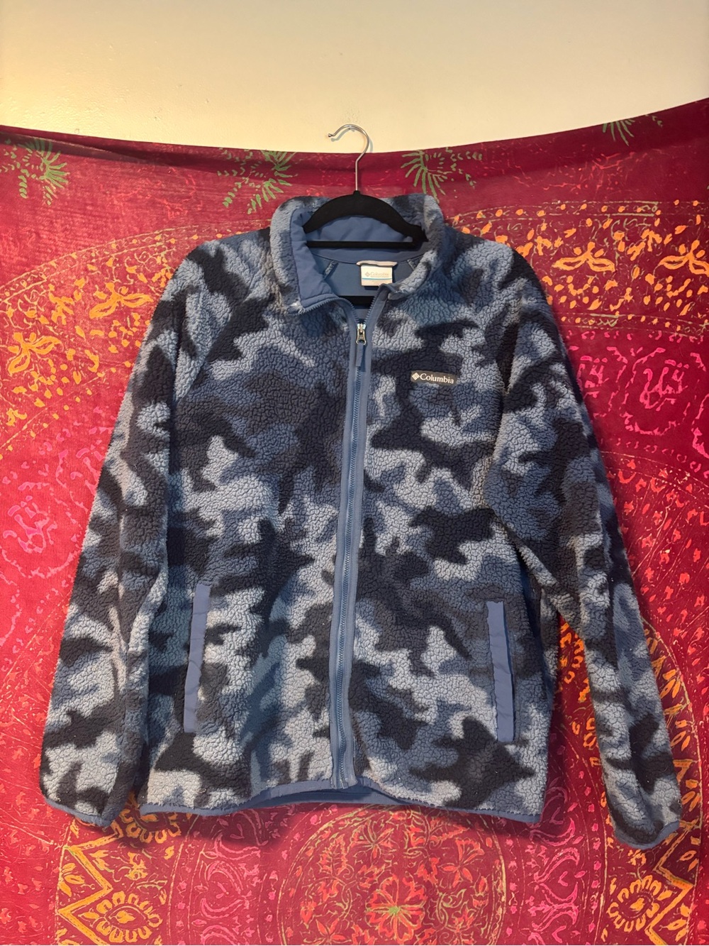 Columbia Blue Camo Sherpa Performance Jacket